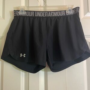 Under Armour Black Athletic Shorts Lightweight Elastic Waist